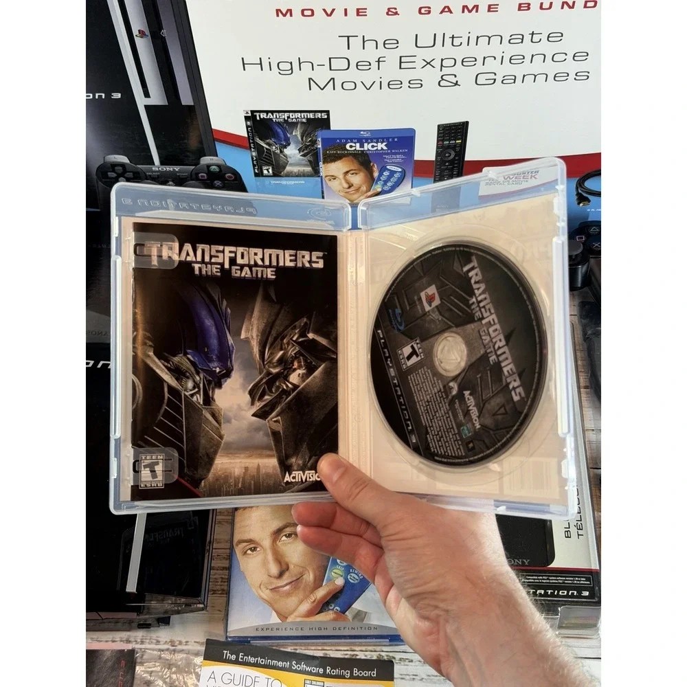 RARE Blockbuster X PlayStation 3 Movie & Game Bundle CECHL01 Fat Console